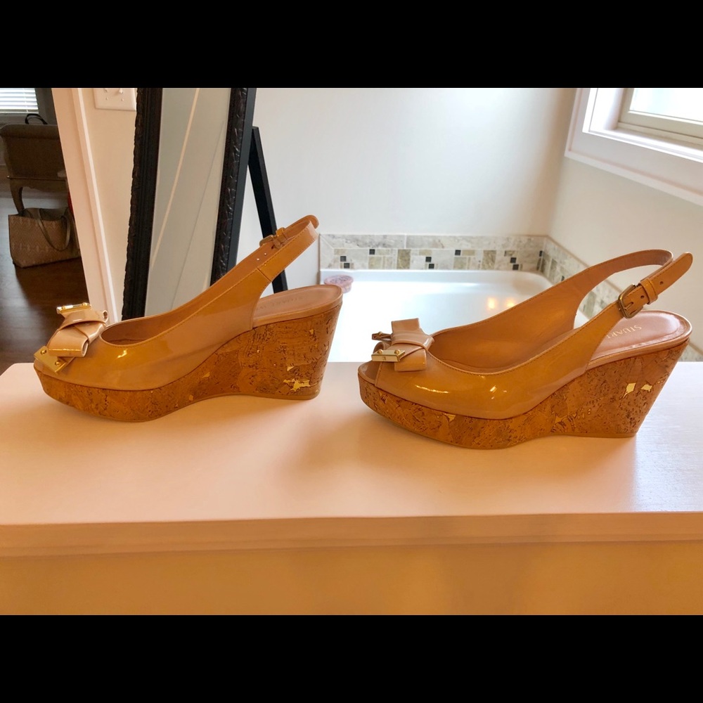 Stuart Weitzman Bodajean Slingback Wedge Sz 8.5